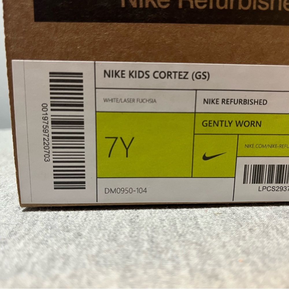 Nike Cortez GS White Laser Fuchsia Size 7Y/Women 8.5 DM0950-104 - Picture 11 of 11